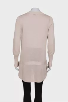 Beige cardigan with belt