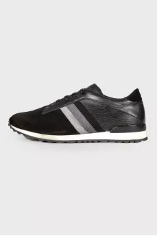 Men's combined black sneakers