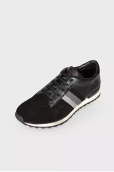 Men's combined black sneakers