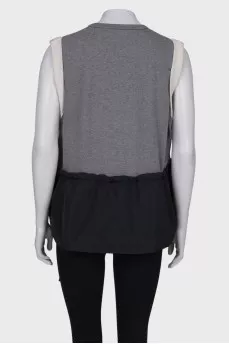 Sleeveless combo hoodie