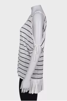 Long T-shirt with frill