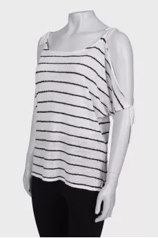 Long T-shirt with frill