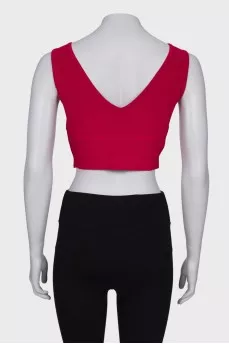 Red crop top