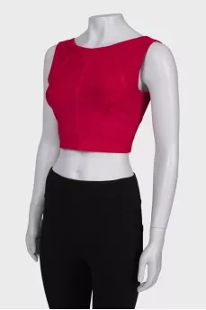 Red crop top