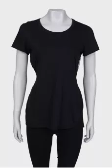 Black T-shirt with belt