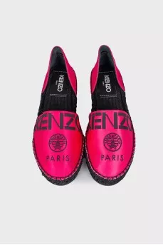 Textile pink epadrilles