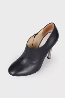 Silver heel ankle boots