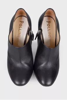 Silver heel ankle boots