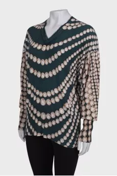 Printed cashmere longsleeve