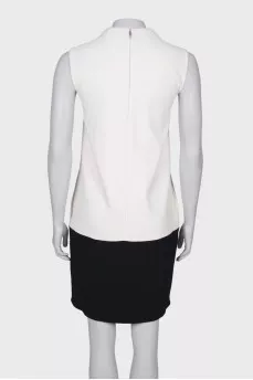 Black and white shift dress