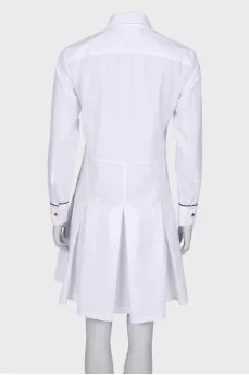 White dress with sequins at the collar