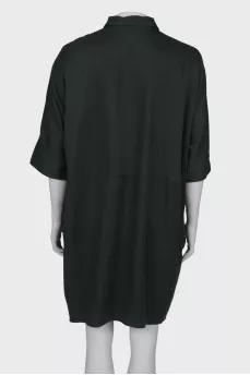 Dark green shirtdress