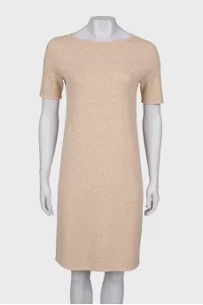 Dress with lurex straight cut