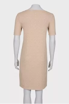 Dress with lurex straight cut