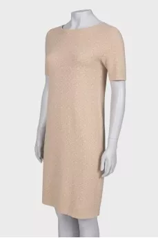 Dress with lurex straight cut