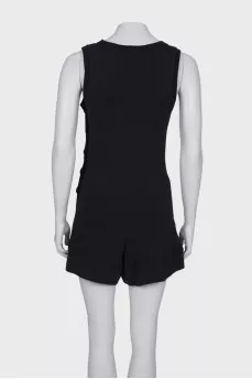 Button down wool romper