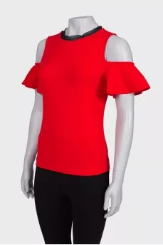 Red Off Shoulder Top