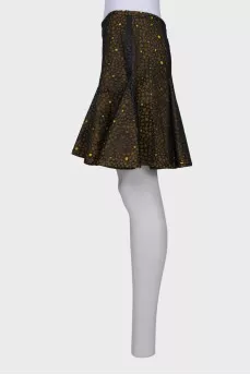 Pleated skirt with mesh