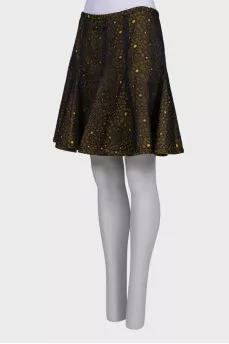 Pleated skirt with mesh