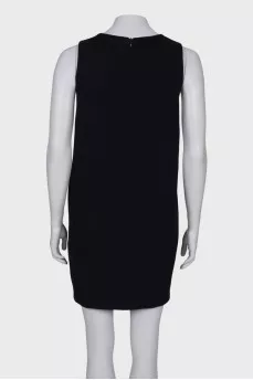 Black dress with rhinestones on the chest