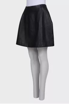 Black leather skirt