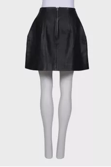 Black leather skirt