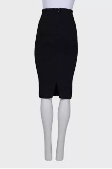 Tweed straight skirt