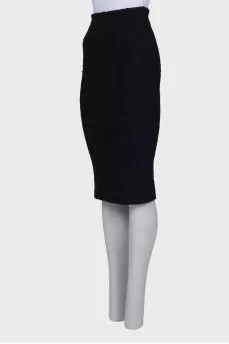 Tweed straight skirt