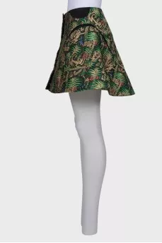 A-line embroidered skirt