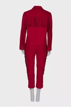 Red suit with fringes