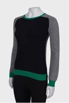 Combined color sweater