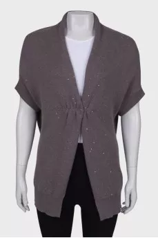 Cashmere cardigan with sequins