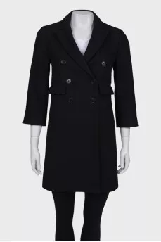 Black wool coat