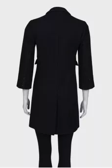 Black wool coat