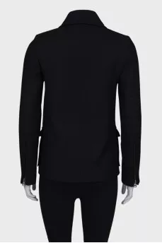 Double-breasted wool coat