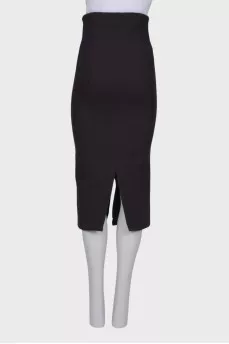 Wool straight skirt