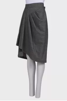 Gray wrap skirt