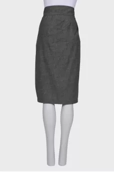 Gray wrap skirt