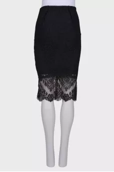 Openwork black skirt