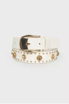 White belt with gold hardware