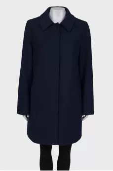 Wool dark blue coat