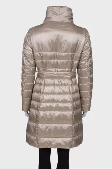 Beige down jacket on the belt