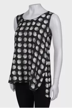 Long top in floral print