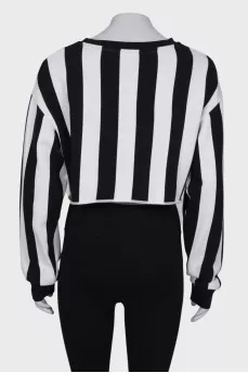 Top in black and white stripes