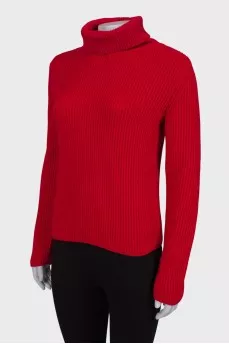 Sweater with a zipper on the back