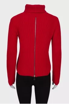 Sweater with a zipper on the back