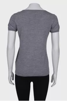 Gray wool T-shirt