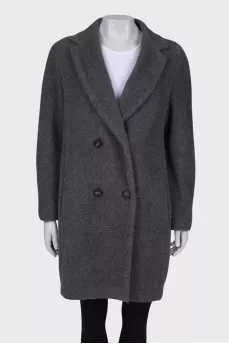 Gray alpaca coat