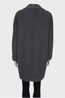 Gray alpaca coat
