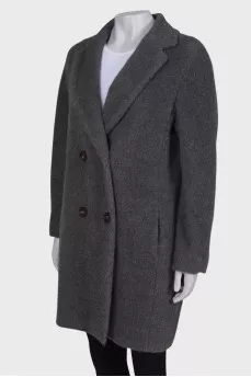 Gray alpaca coat